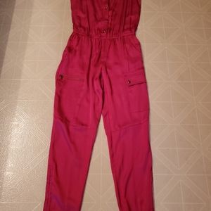 RALPH Lauren Pink Satin Jumpsuit Size 12